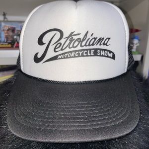 Petroliana motorcycle show trucker mesh hat